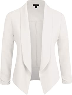 Womens Blazer Work Office Lightweight Stretchy Open Front Lapel